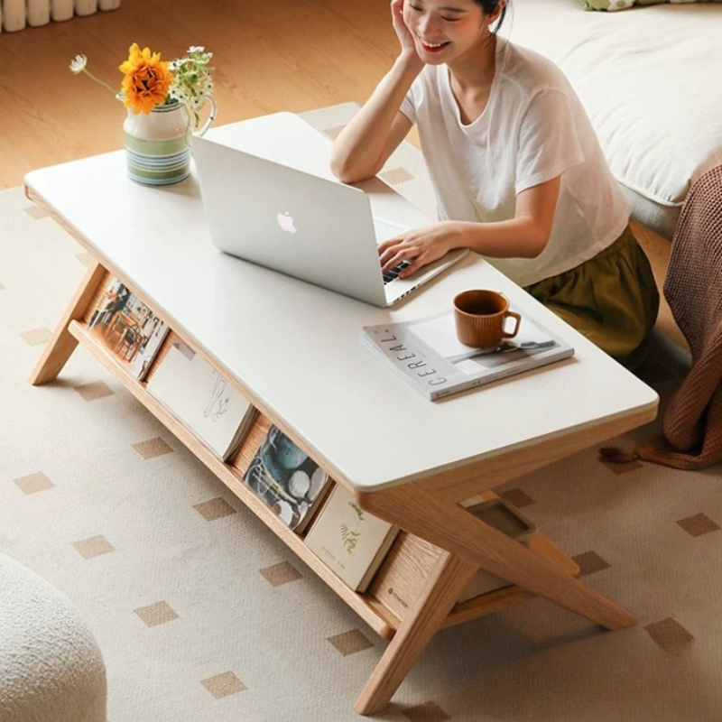 Unique Table Accessories - Tables basses rectangulaires en bois, minimalistes,
