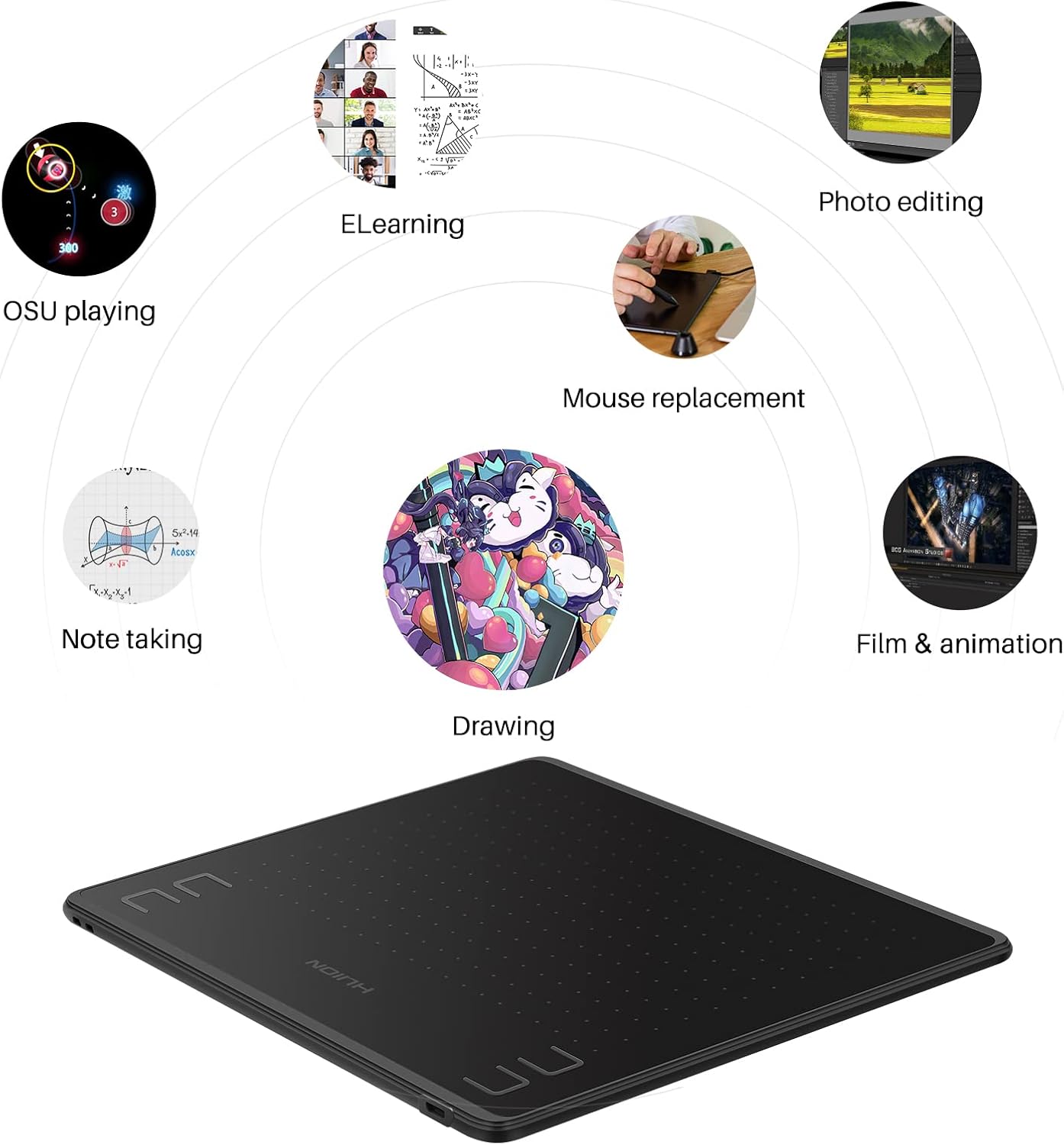 HUION HS64 tablette graphique  - Graphic Tablet Accessories avis et prix